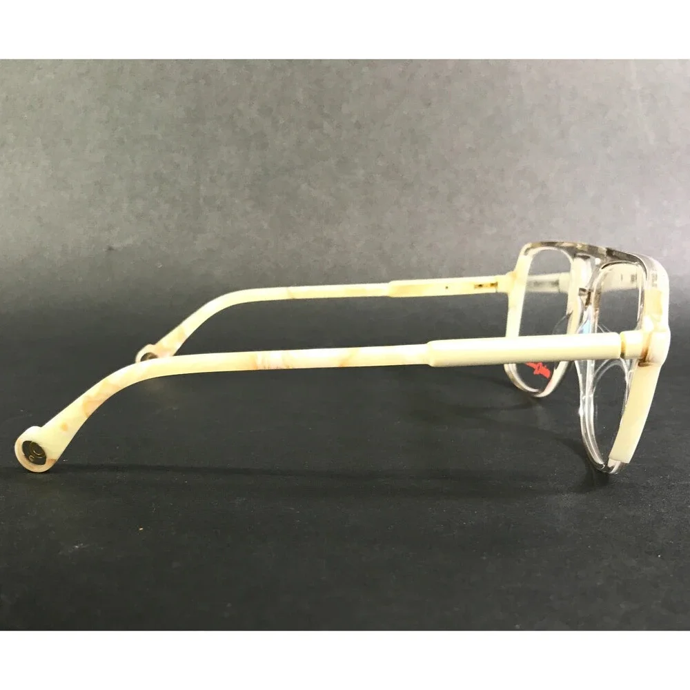 Etnia Barcelona Eyeglasses Frames ATLAS BE Clear Beige Marble Aviator 57-14-138